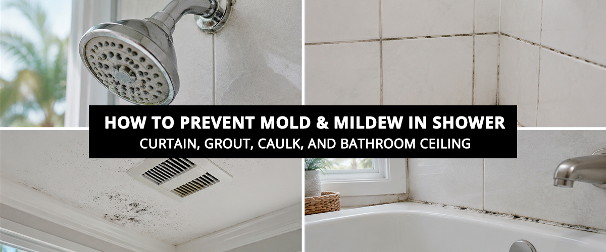 How to Prevent Mold and Mildew in Shower Curtain Grout Caulk and Bathroom Ceiling