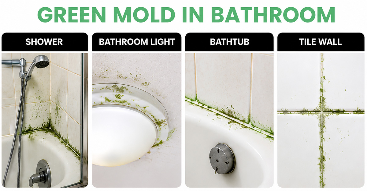 green mold bathroom