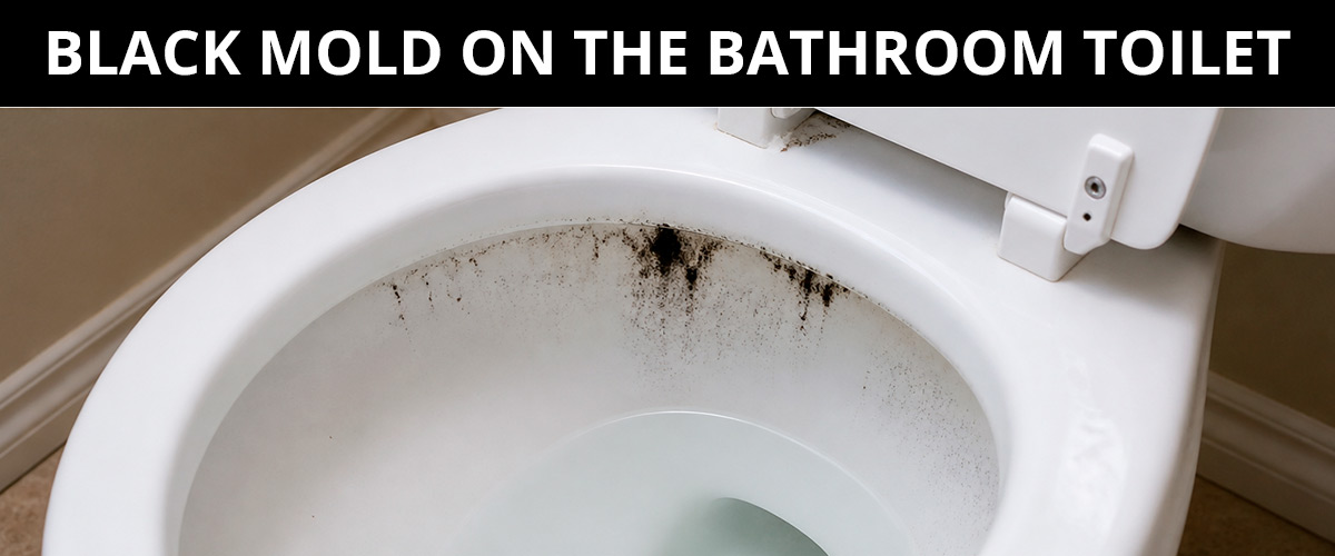 Black Mold on the Bathroom Toilet