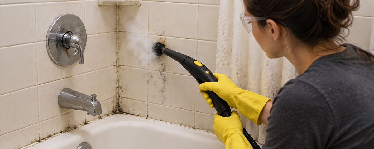 Steam Clean Shower Mold